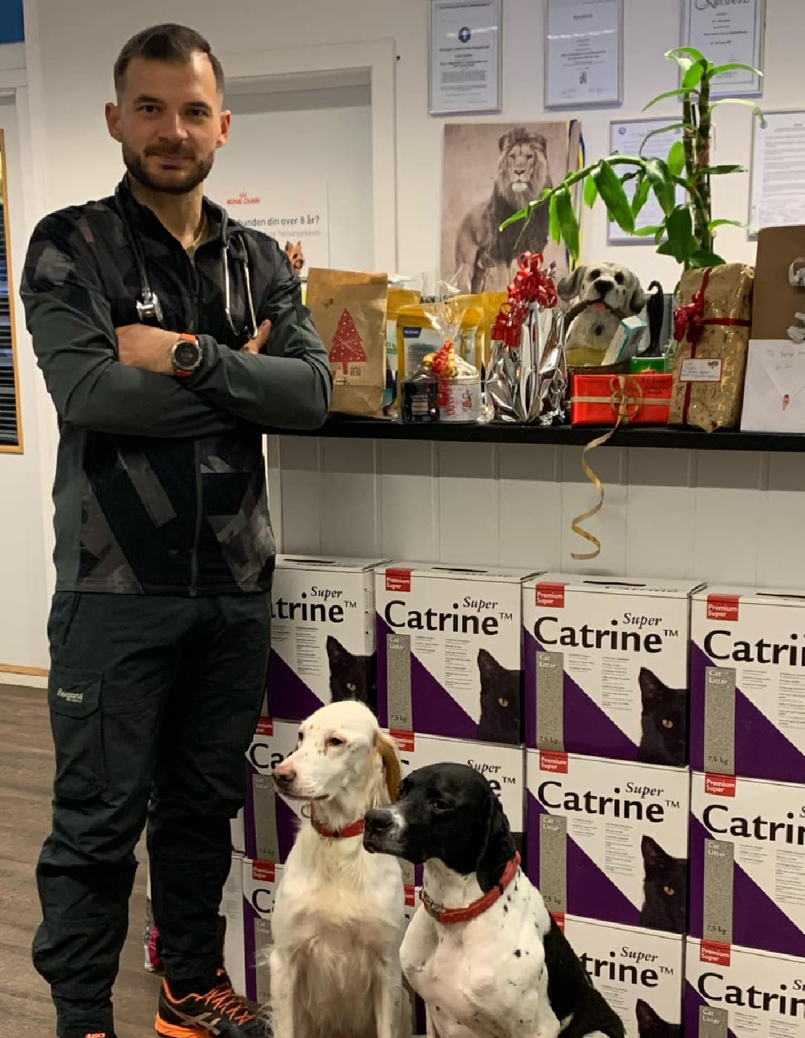 Veterinær Leon med hunder